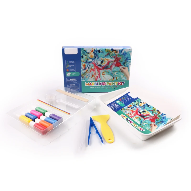 LFDIY6060 Easy Paint Marble Spray Landscape Oil Paintings Materials Kid Toys Creative Drawing