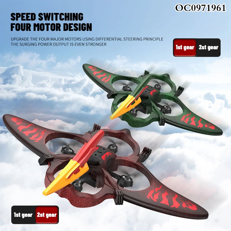 Flying rc dinosaur quadcopter gesture hand remote control drone toy for kids