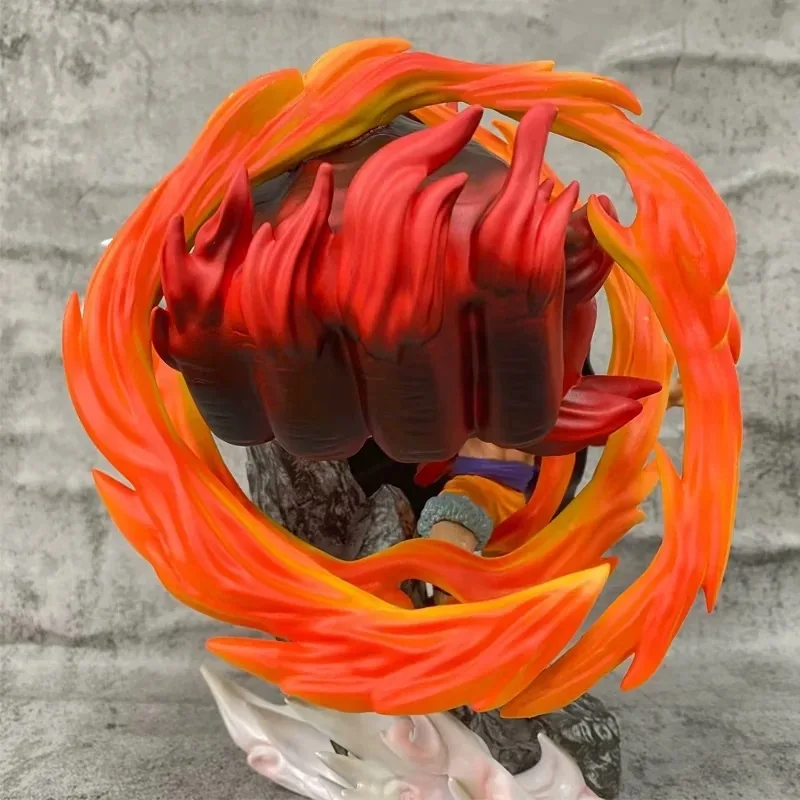 26CM Island of Ghosts Four Emperors Big Fist Fire PVC Collection Manga anime figures Luffy Joy Boy Battle stance