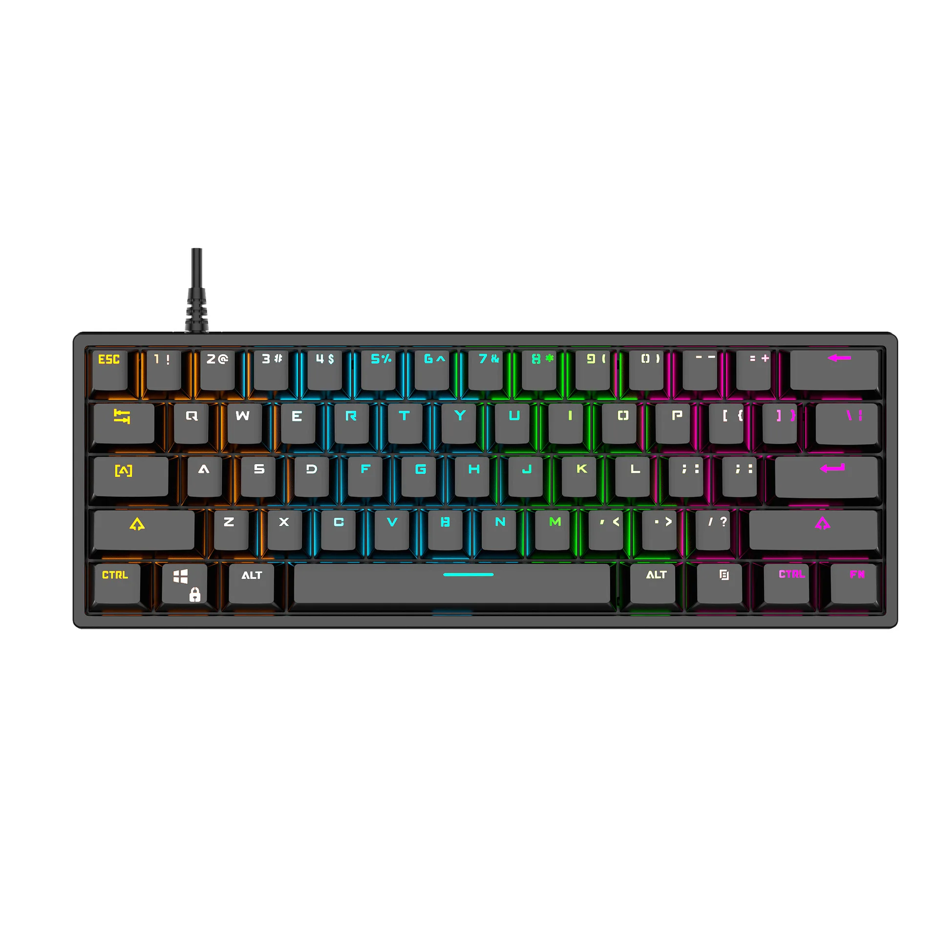 Проводная Механическая usb Клавиатура mini teclado, Игровая клавиатура rgb для ПК