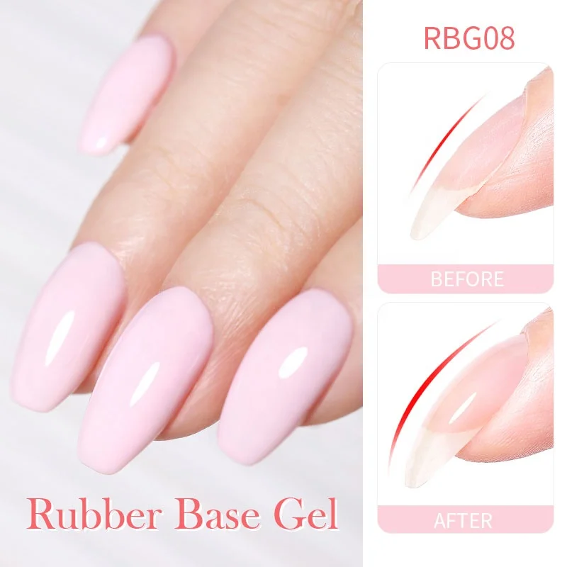 BORN PRETTY New Arrival 15ml Resin Rubber Base Coat Gel Polish Jelly Pink Milky Ruber Base Gel for Nails
