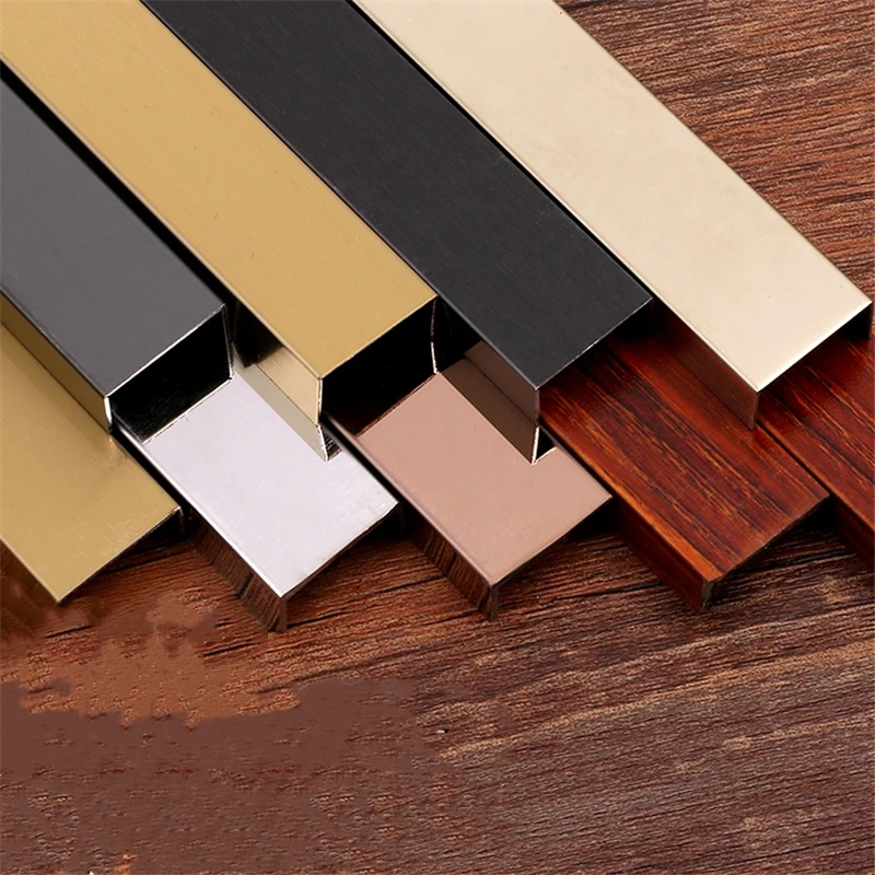 House Decoration Flexible  Interior Wall U Shape Stainless Steel Stainless Steel Metal Tile Trim U Channel