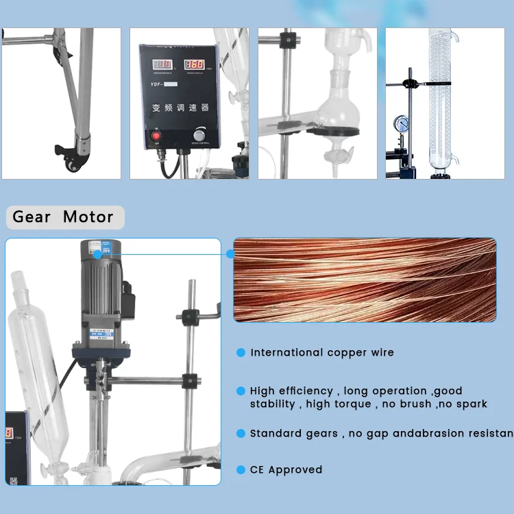 High Quality 5l 10l 30l Lab Bioreactor Chemical Jacketed Glass Stirred Lined Reactor