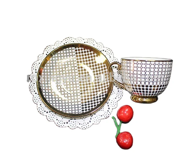 Best selling products ceramic pakistan tea set, gold plated tea set