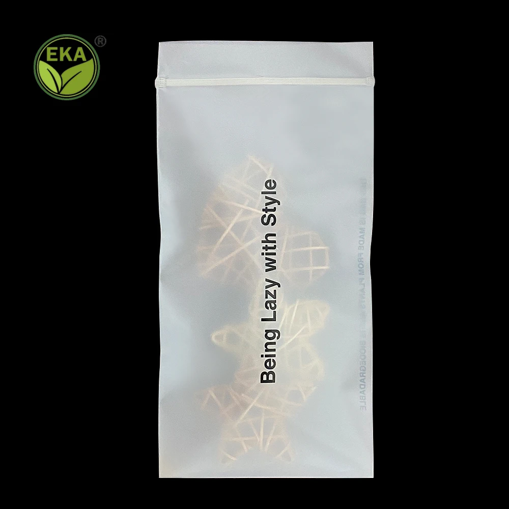 Eka Custom Size Recycled Clear Long Plastic Pen Small Ziplock Bag With Logo Biodegradable Toothbrush Compostable Bag
