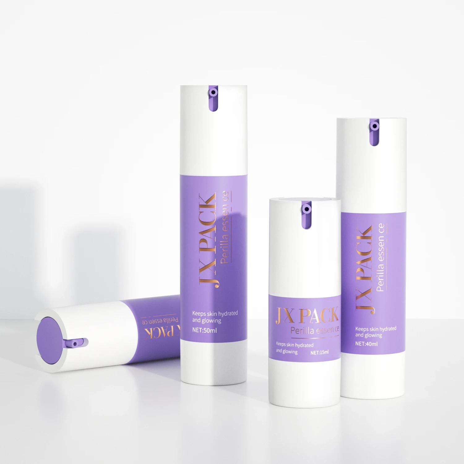 Wholesale 15 30 40 50 ml round lotion cream dispenser vacuum packaging clear airless skin care cream bottle with pump