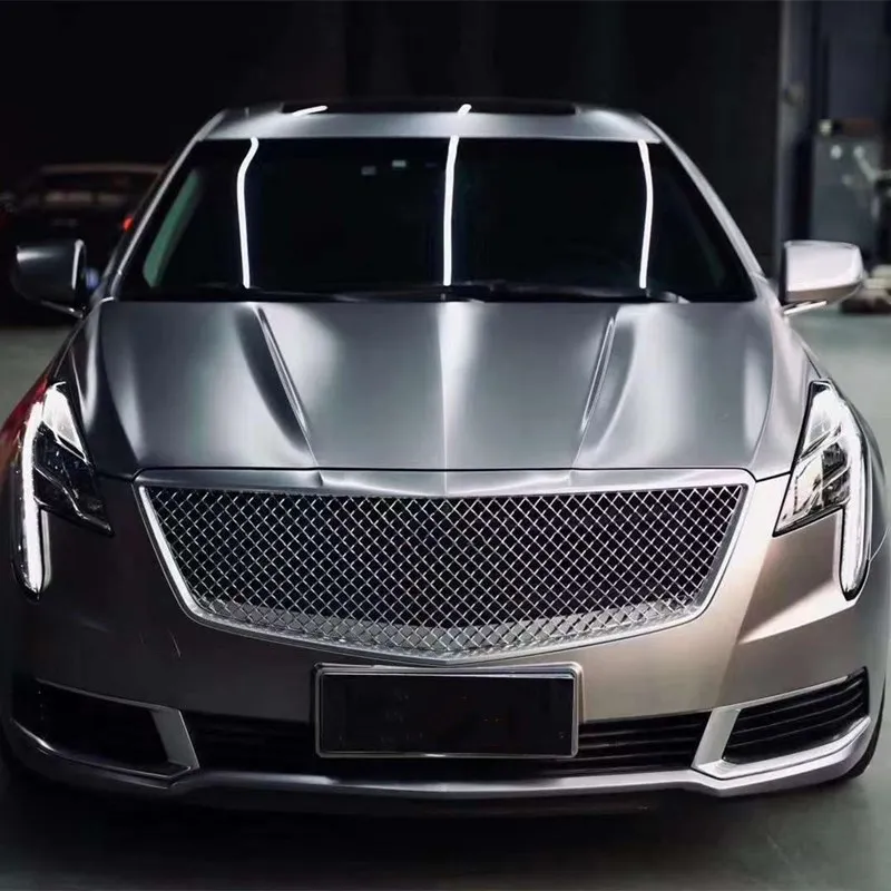 Silver Front Grille for Cadillac XTS 2018-2019 Car Bumper Grille Racing Grills with Logo Auto Accessories Body Parts