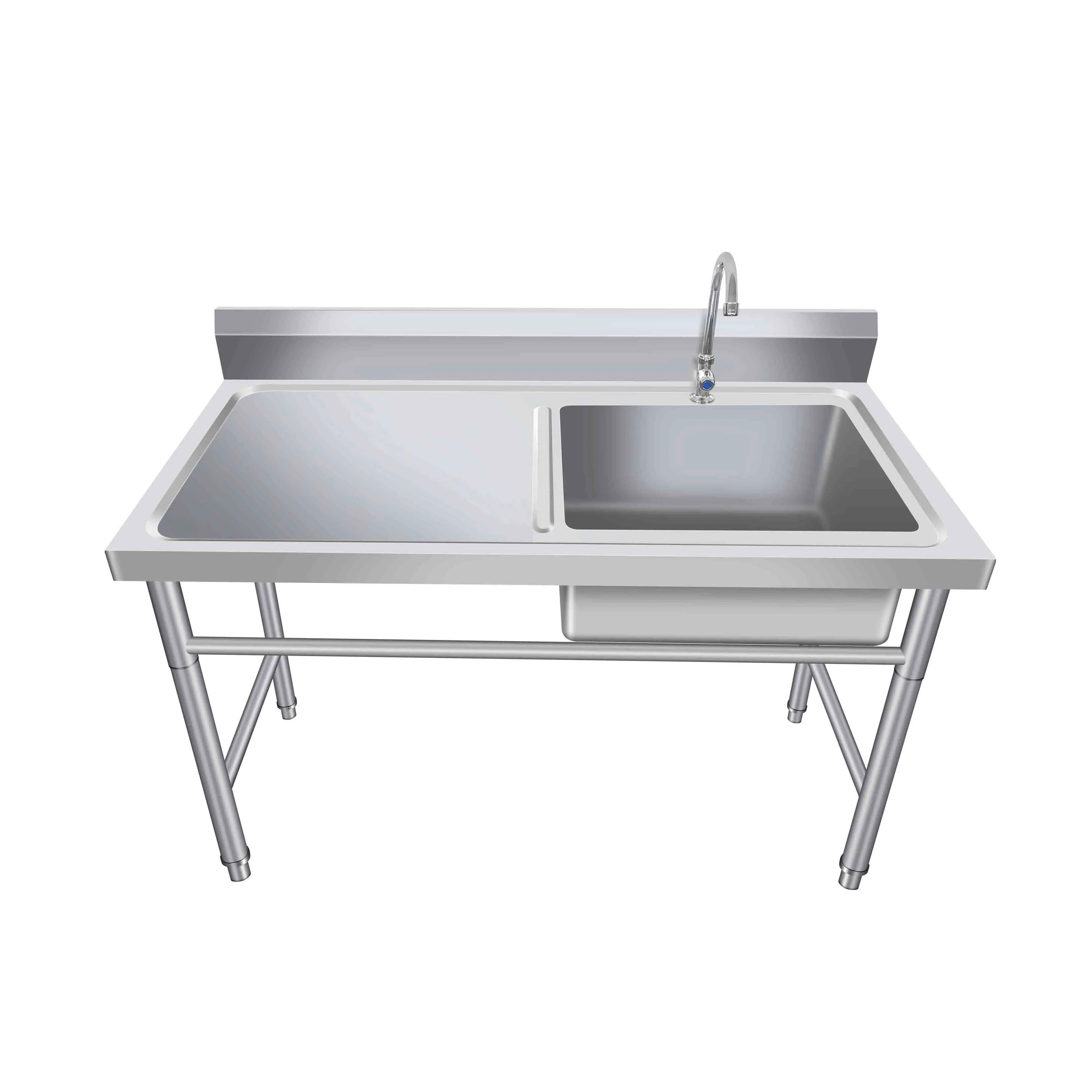 wholesale single bowl stainless steel kitchen sink with table
