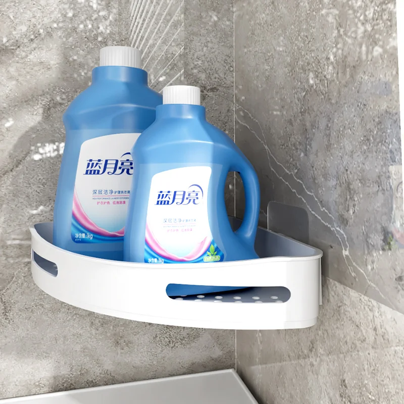 No Drilling Wall Mount Corner Shower Caddy Shelf Bathroom Shelves