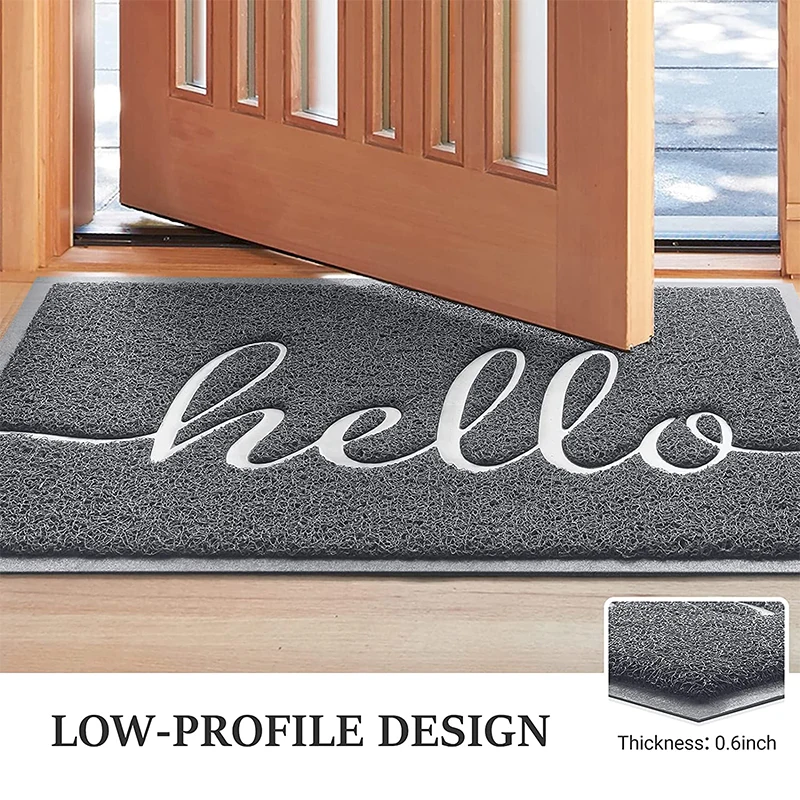 Дверной коврик из ПВХ с тиснением HELLO design 40x60