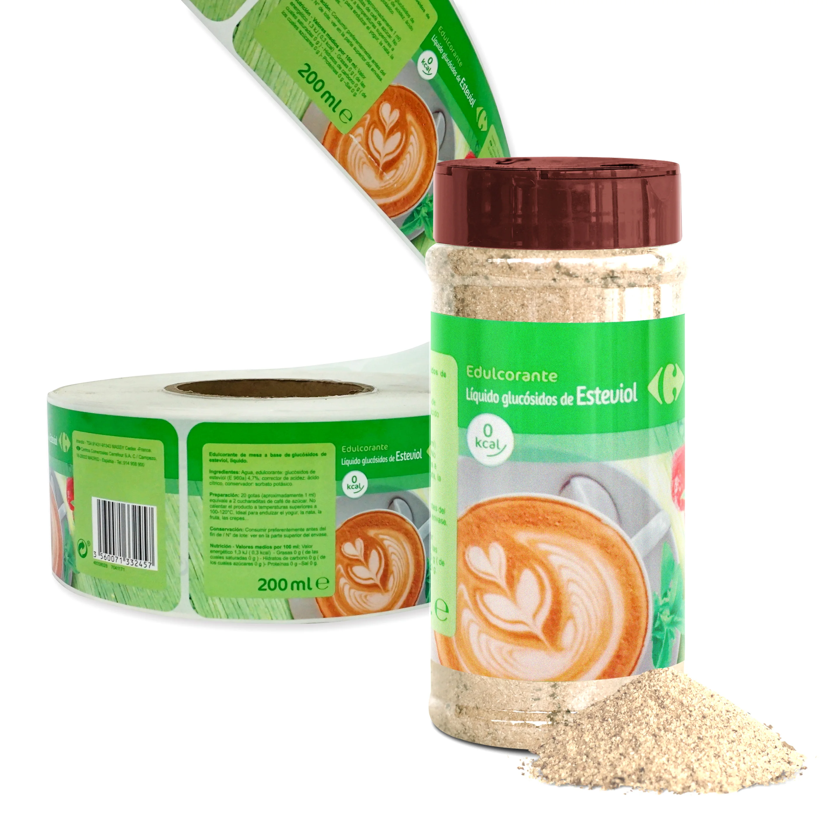 Factory provide custom brand logo waterproof honey self adhesive label sticker for food bottle