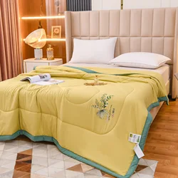 Комплекты постельного белья, роскошные одеяла, Комплект постельного белья с вышивкой, 100% хлопок, пододеяльник на заказ, домашнее одеяло