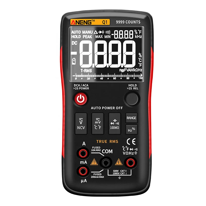 ANENG Q1 Digital Multimeter 9999 Counts With Analog Bar Graph AC/DC Aneng Q1Multimeters