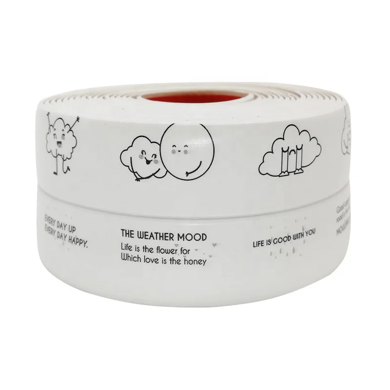 Kitchen Sink Tape Seal Strip PVC Waterproof Adhesive Seal Tape for Shower Toilet Wall Sealant Kitchen Corner Waterproof Tape