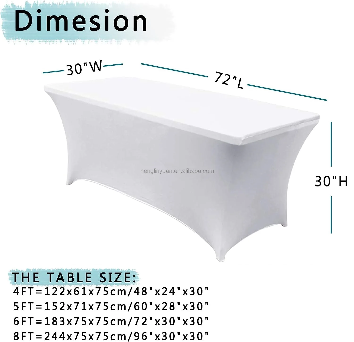 Custom Table Cloth Logo Spandex Tight Table Custom Cloth Stretch Table Cover for Party Banquet Wedding