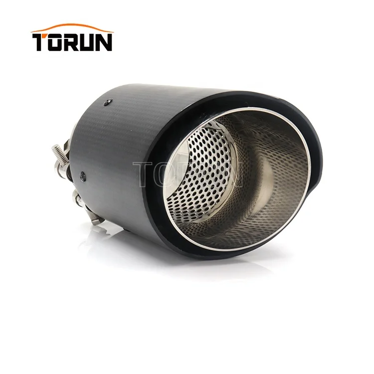 Black carbon fiber  Exhaust muffler