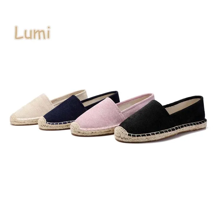 Ladies Casual breathable Flat cheap espadrilles wholesale shoes