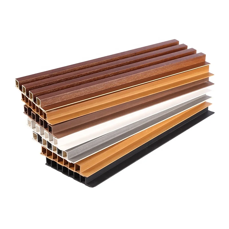 Wholesale Interior Plastic Wooden Composite Decorativo 3d Fluted Cladding PVC WPC Wall Panel