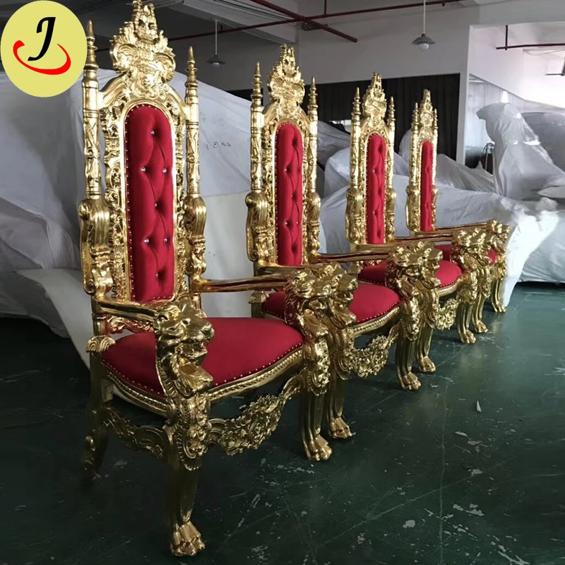 wedding furniture luxury High Back Wedding royal rental gold King Chairs