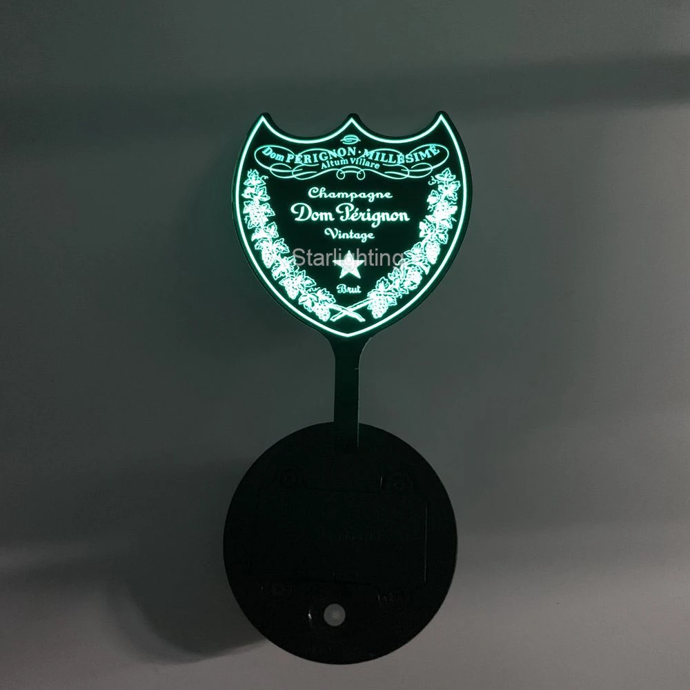 Verified OEM colorful waterproof customized brand adhesive LED EL luminous bottle label sticker for party nightclub