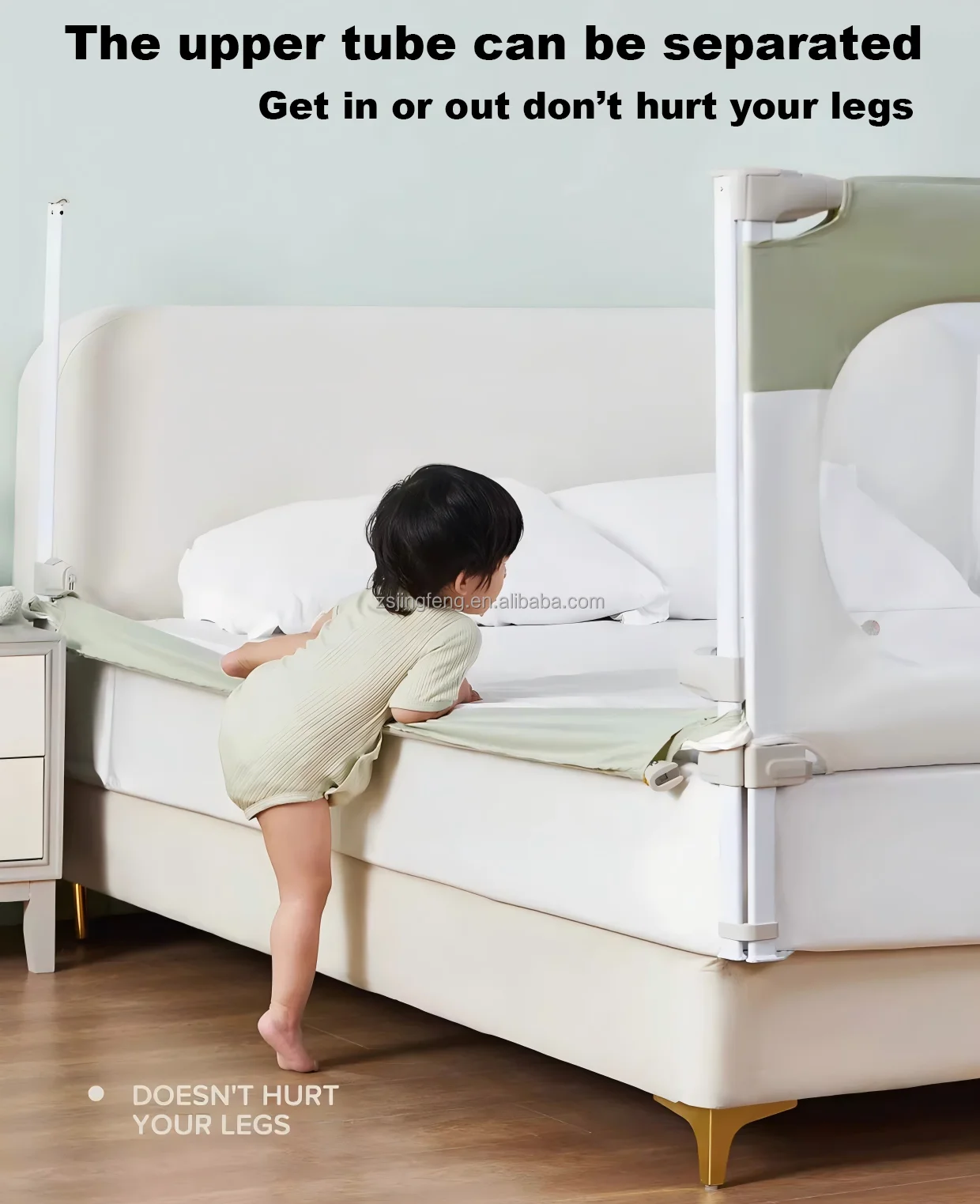 Baby Bed Rail Guard Toddler 3-Pack Bed Rail for Queen Full King Twin Crib Bunk Size Bed Portable Baby Safety 3 Side Railing