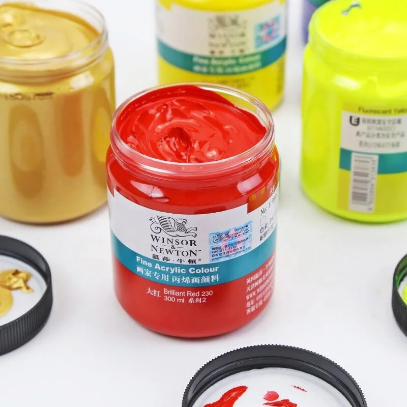 Winsor and Newton уровень S3 золотой и серебряный цвета из 60 цветов 300 мл художественные акриловые жидкие краски