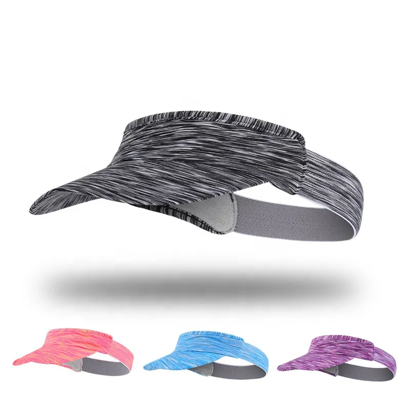 Summer Sun Hat Visor Supplier Wholesales Elastic Adjustable Colorful Sun Visor Sublimation Blank Hats with Visor for Men Sports