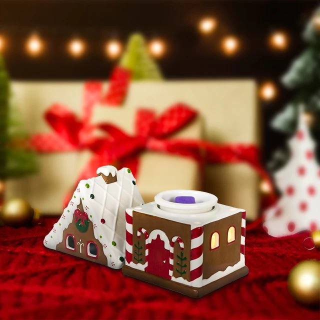 Christmas series Aromatherapy Wax Melting Lamp with Hardware Cover Fragrance Emitting Aroma Diffuser