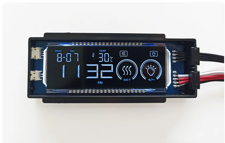 Multifunctional Bathroom mirror touch switch Home Smart Lighting Temperature 12/24 hour display time Touch light switch