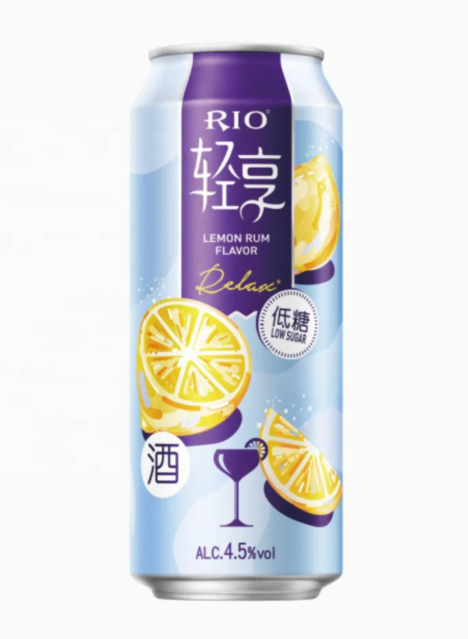 2022 New hot product RIO premade cocktail alcoholic beverages 4.5% Vol lemon rum flavored with low sugar 500ml CLUB BAT KTV