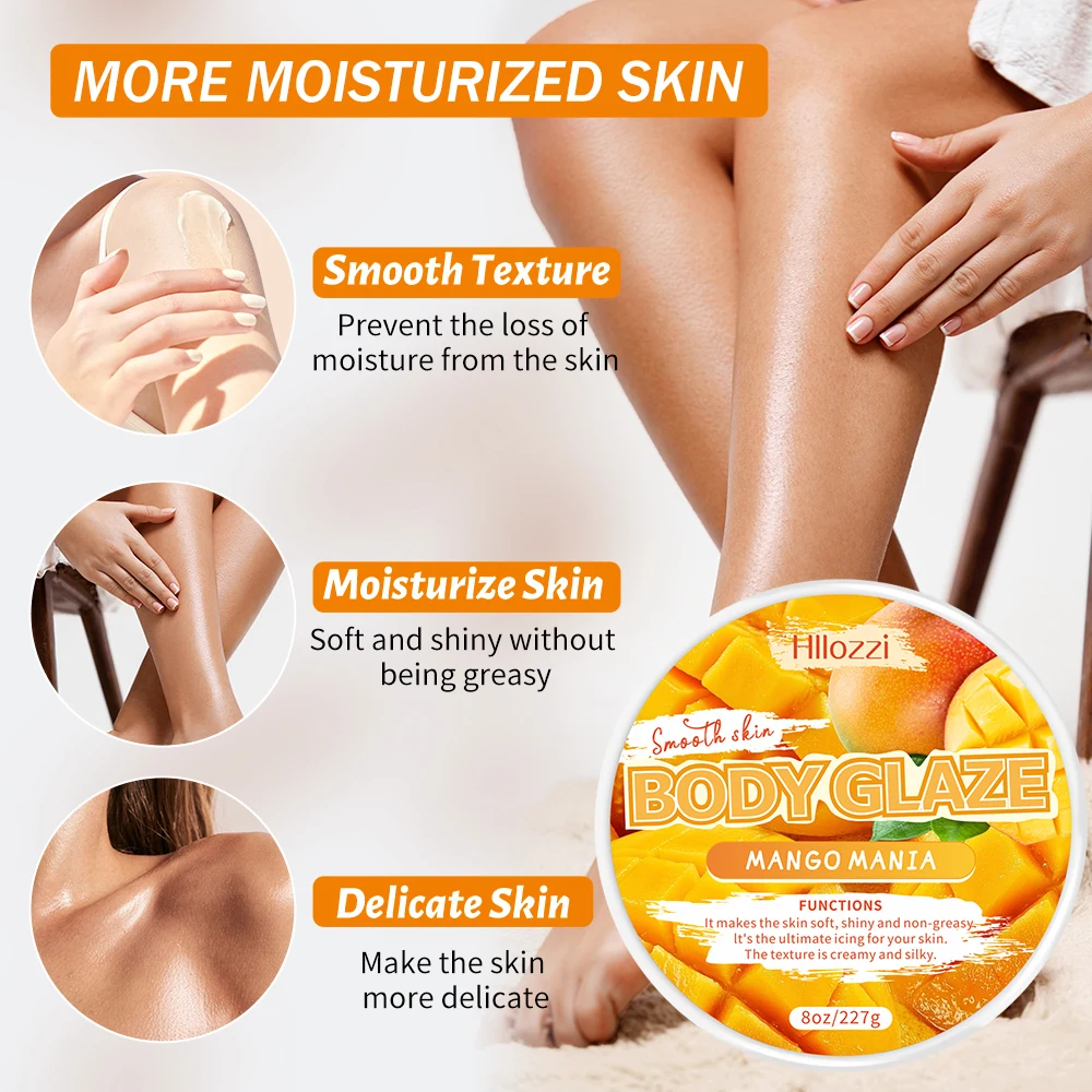 Factory customization 8oz/227g  Skin cream anti aging body butter moisturizing skin body lotion mango body glaze beauty products