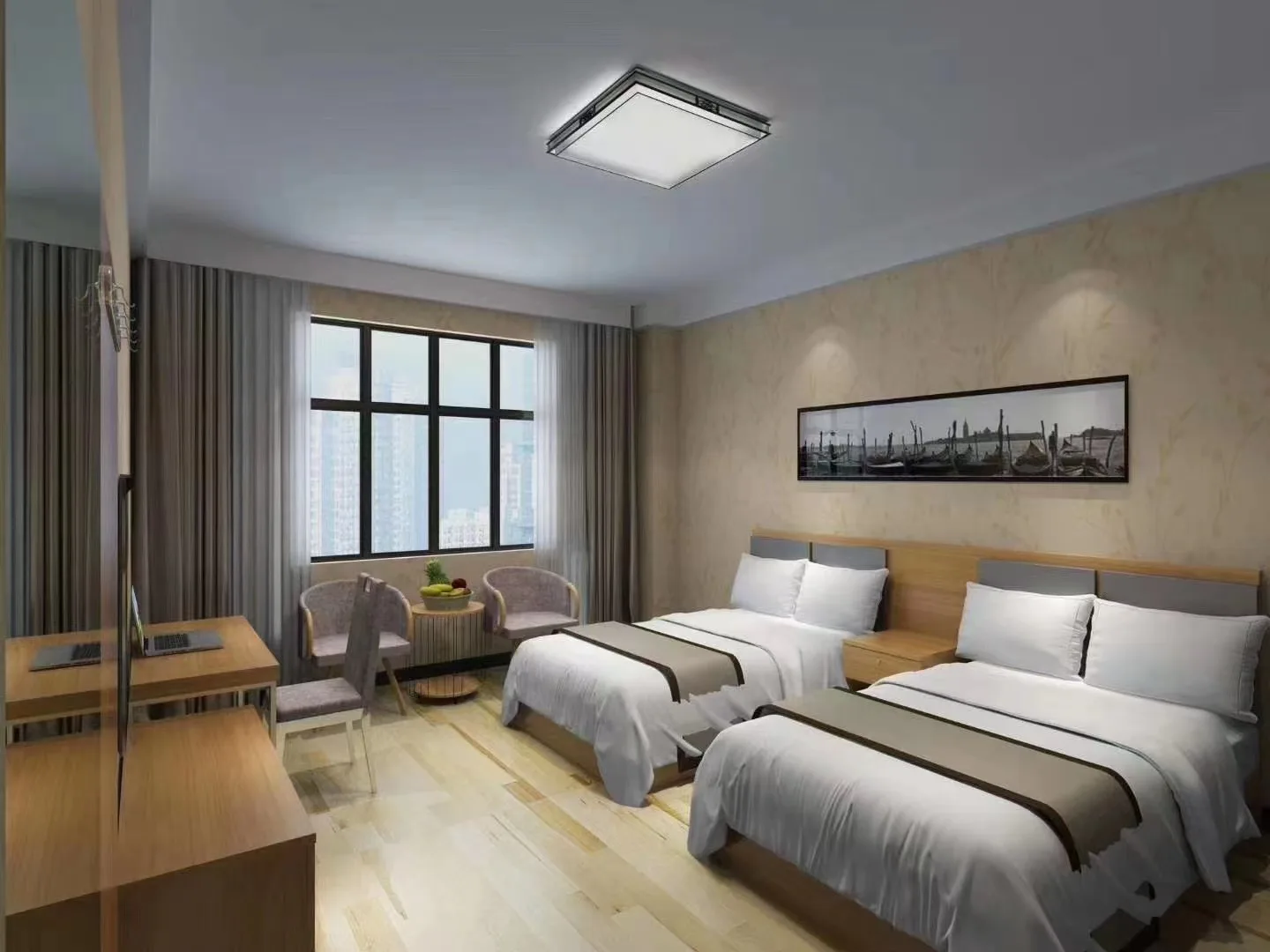 Hotel Project Modern Bedroom Hotel Bed Set Apartment Furniture