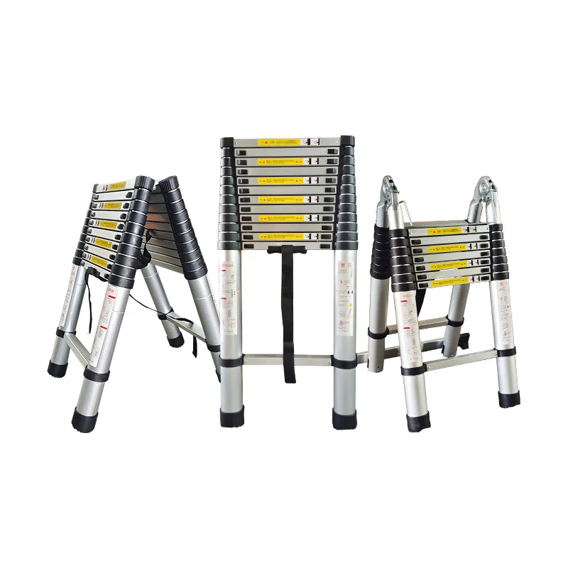Portable Multifunctional Telescopic Ladder Foldable Telescopic Straight Ladder Outdoor Work Aluminum Alloy Telescopic Ladder