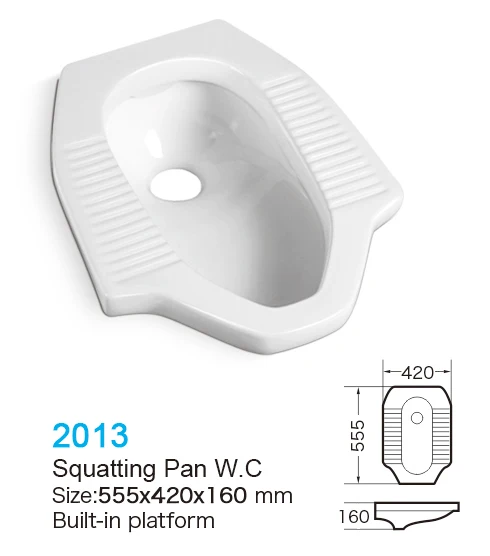 Hot Selling Factory Wholesale Good Quality Sanitary Ware Bathroom White Ceramic Squatting Pan WC Toilet