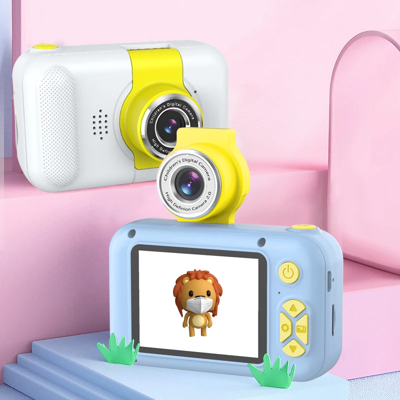 Upgrade 2.4 inch Kids Selfie Mini Camera HD Digital Video Cameras for Toddler Children Toy