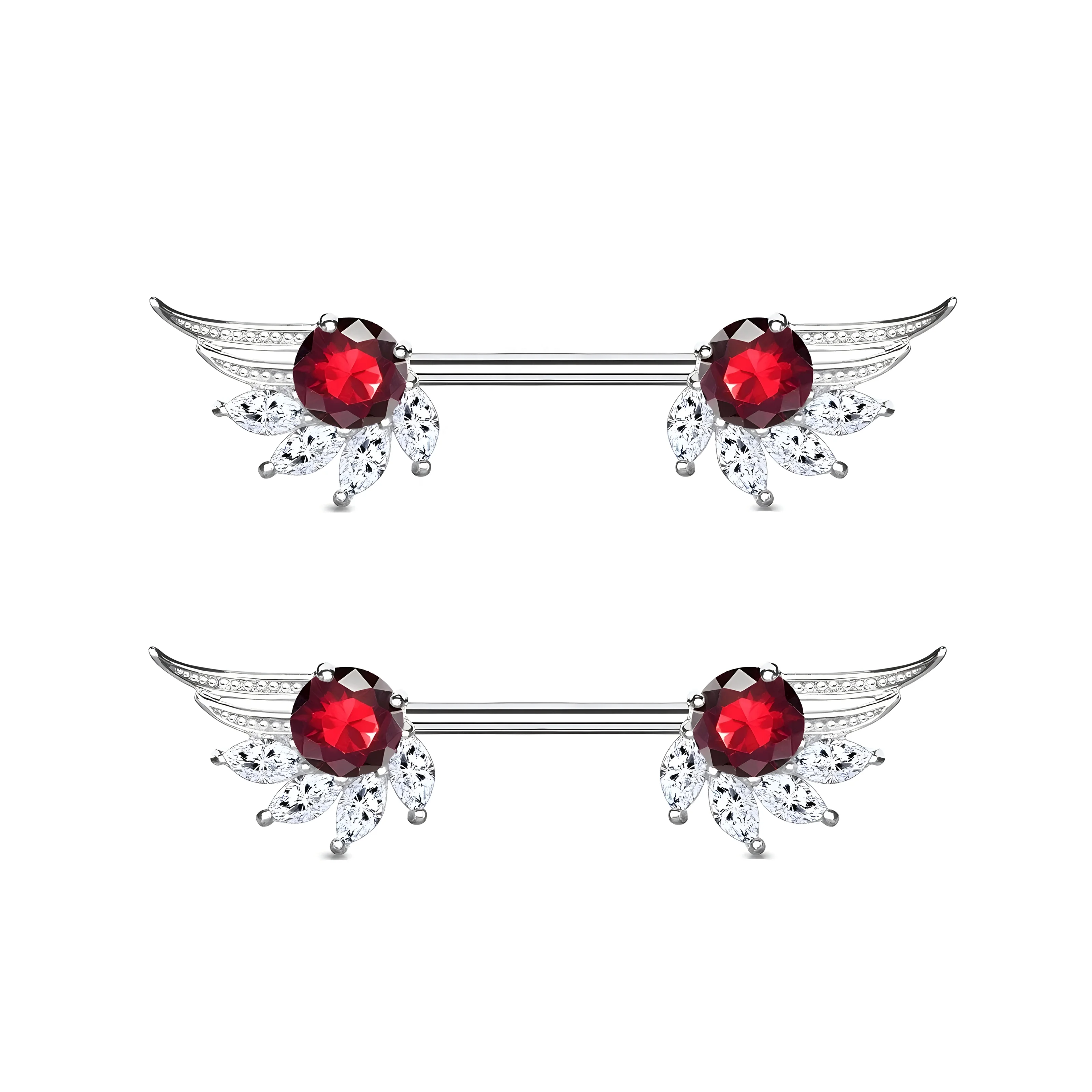 14G Titanium Stainless Steel Industrial Barbell Nipple Piercing External Thread Basic Nipple Ring Body Piercing Jewelry