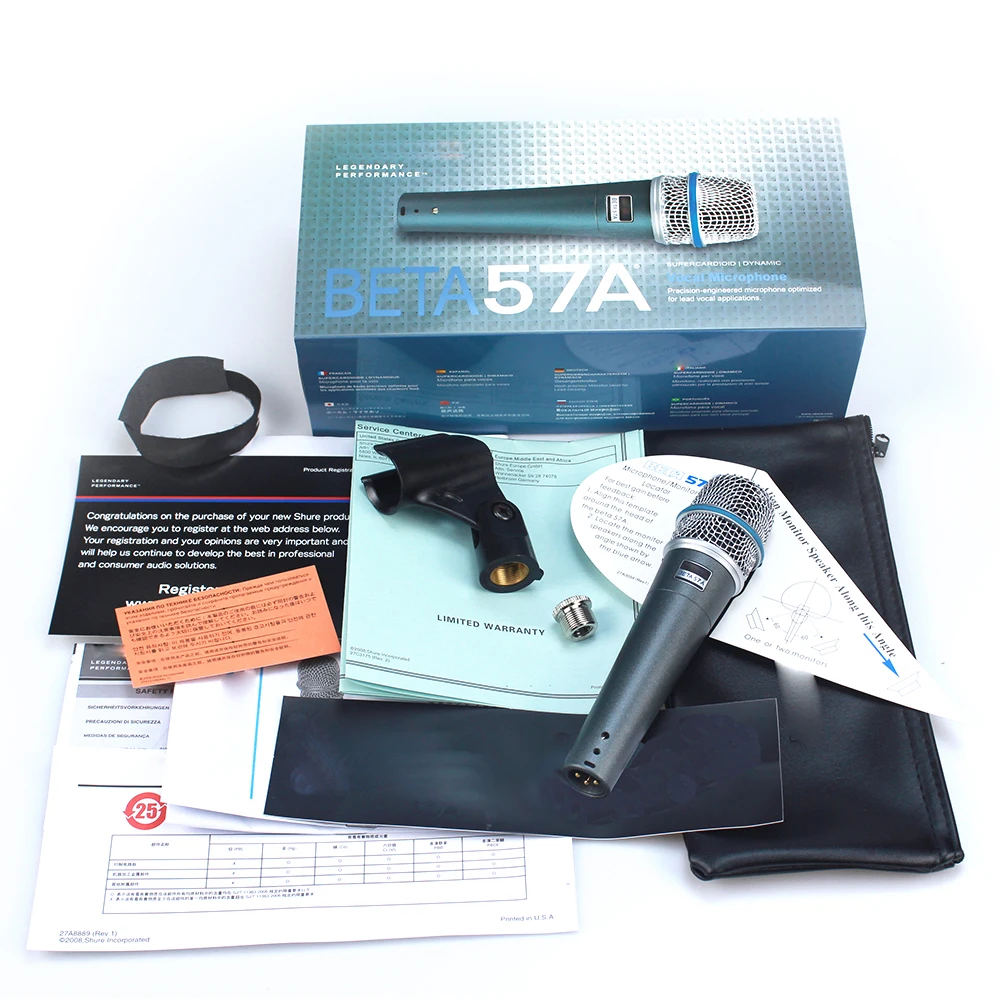Top quality BETA57 BETA 57 BETA57A karaoke desktop microphone professional wired handheld mic price for karaoke
