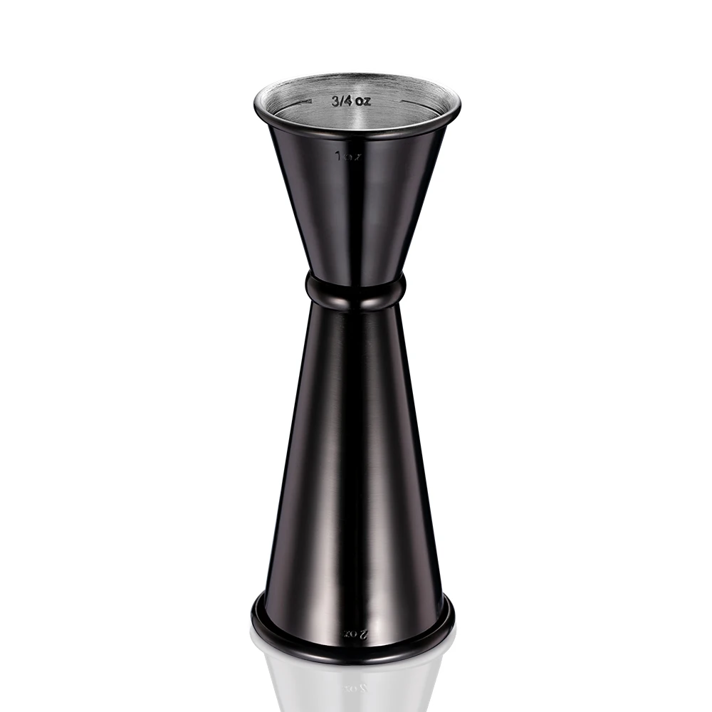 Bartending Double  black 1 oz 2 oz Alcohol Measuring Tools Cocktail  ss Stainless Steel Jigger