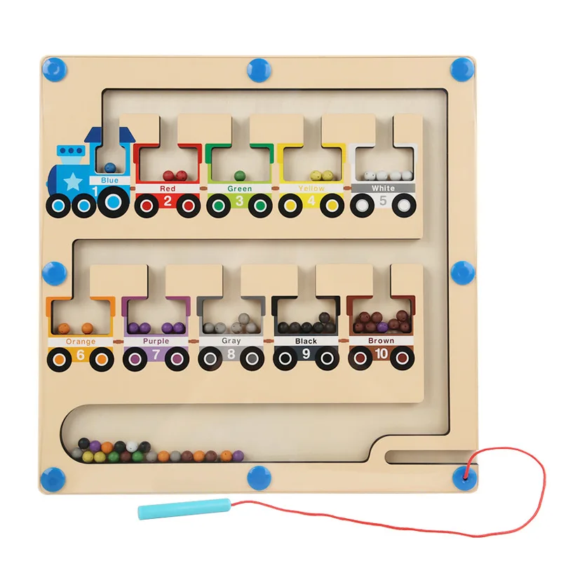 2024 hot sales Wooden Magnetic Maze Toy Heat Transfer Process High Transparency Acrylic Sheet High Quality Toys For Kids