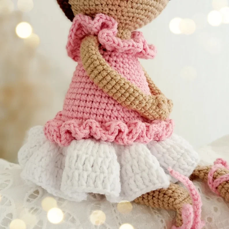 Lovely Crochet Ballet Girl Dolls For Baby Hand Knit Crochet Stuffed Amigurumi Ballet Girl Crochet Ballerina Dolls