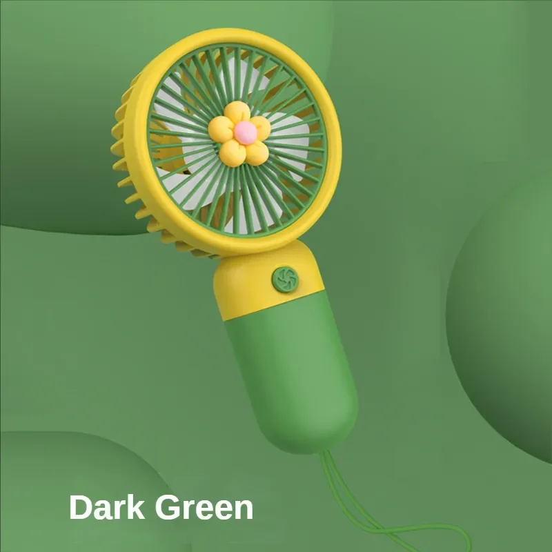 2023 New Animal Flower Mini Girl Hold USB Rechargeable Portable Fans Air Cooler Summer Handheld Mini Fan