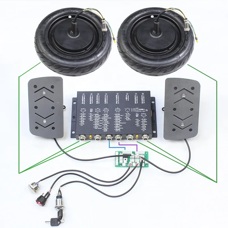 10 дюймов безщеточный мотор для центрального движения колеса контроллер для электрического go kart