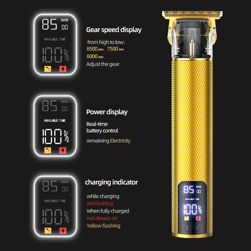 T9 cordless hair trimmers rechargeable Hair clipper Man Electric Hair Cutting shaving Machine for men Professional Beard Trimmer