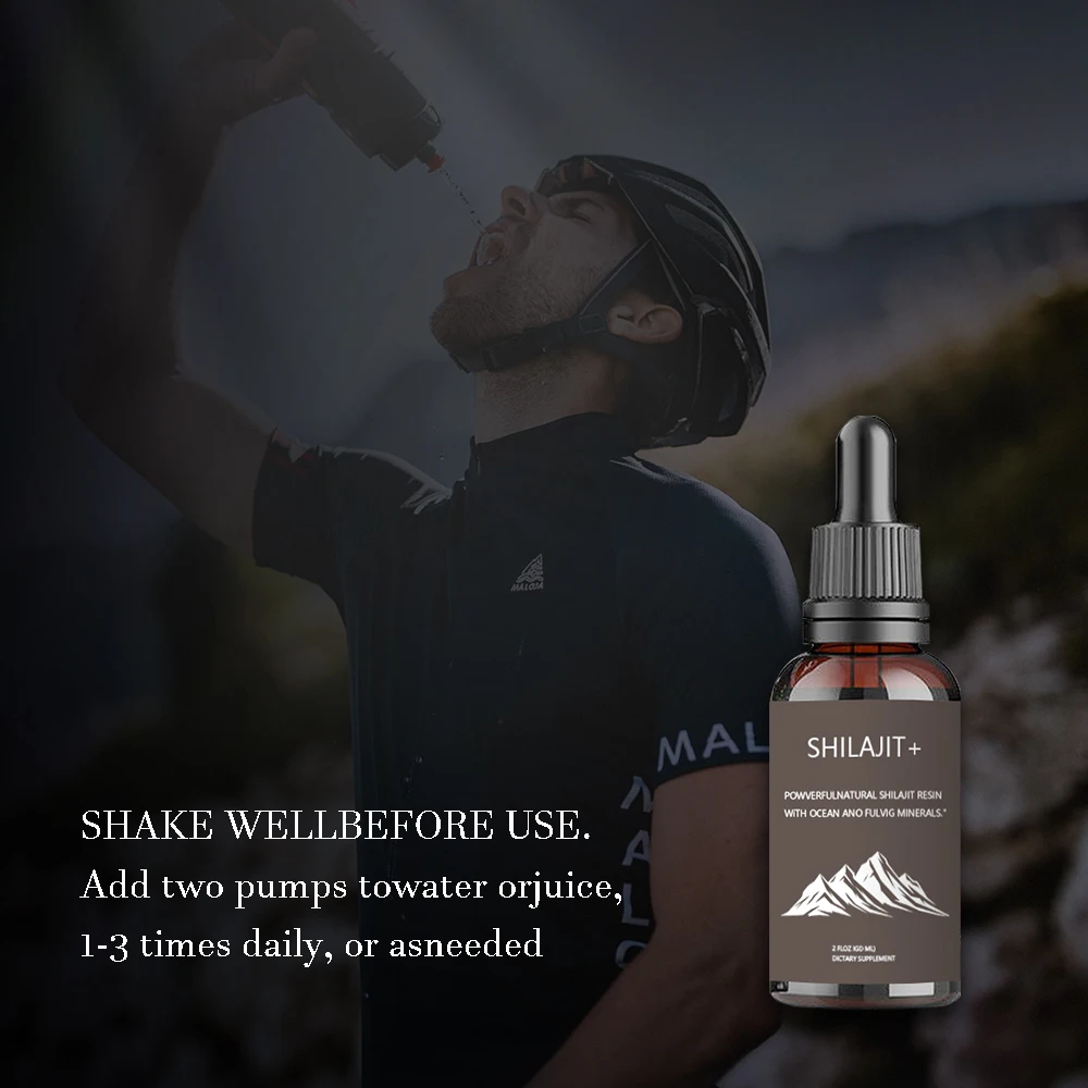 Pure Natural Shilajit Extract Liquid Himalayan Shilajit drops Rich in 85+ Trace minerals Humic Fulvic Acid for energy
