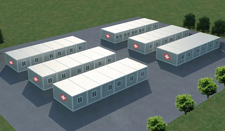 Prefabricated modular hospitals buildings and mobile hospital clinics are used as quarantine and clinical health facilities