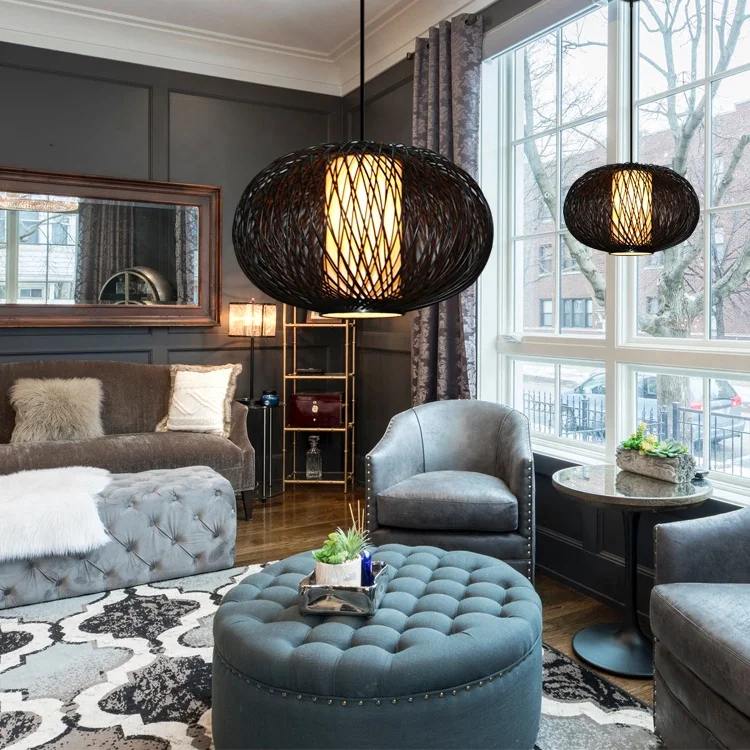 Natural bamboo chandeliers & pendant lights decorative lighting
