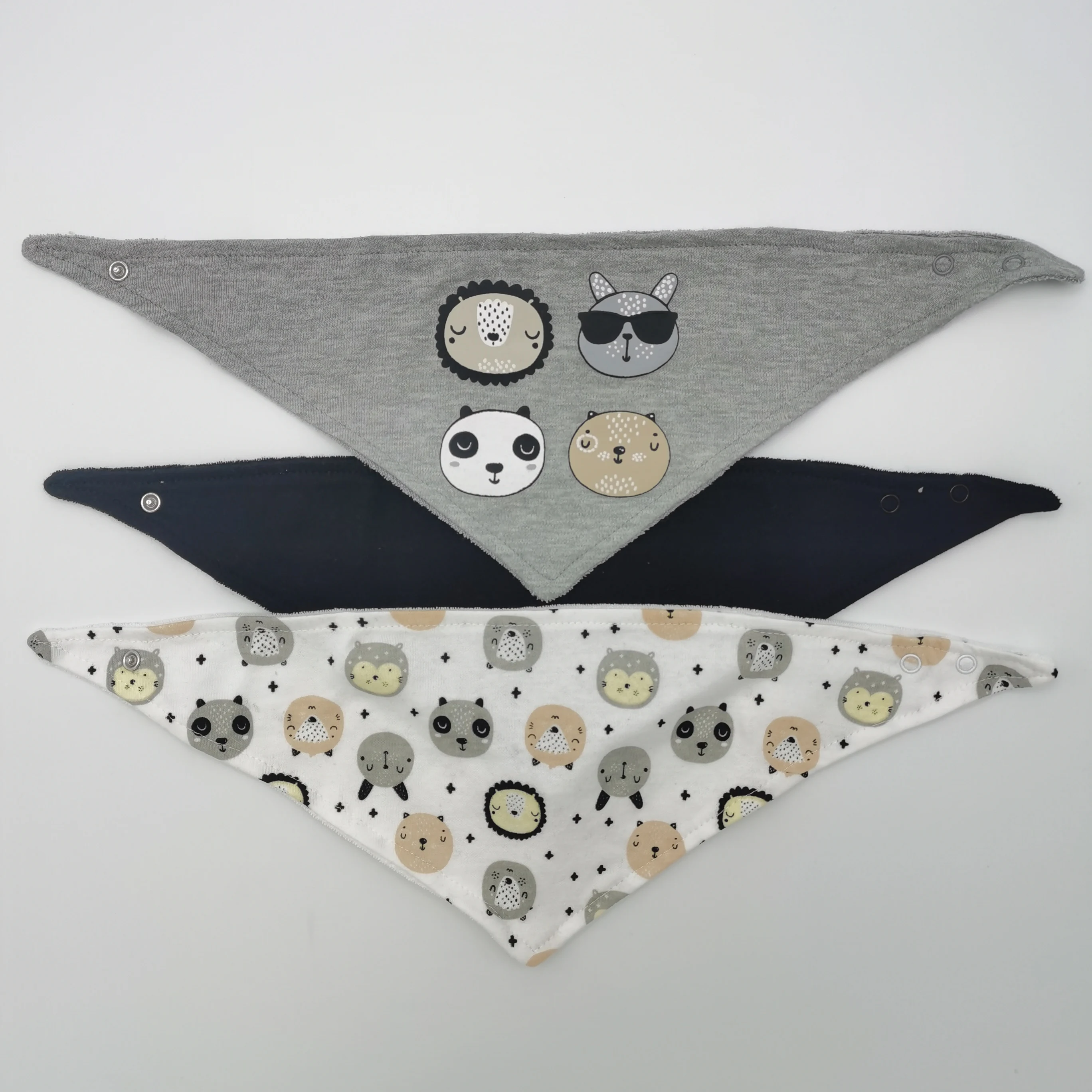 Baby Bibs Textile Triangular Bibs With Customized Pattern