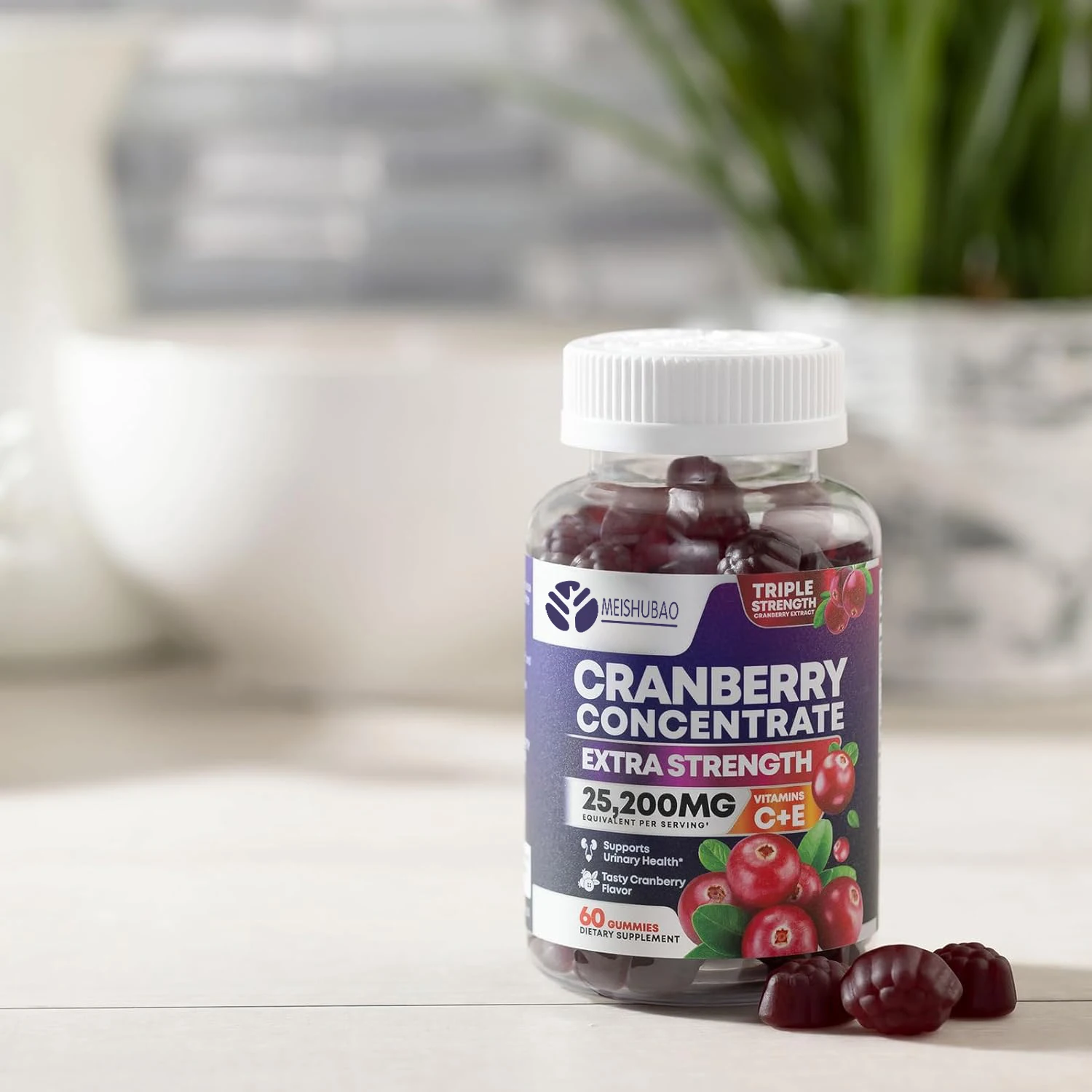 Specially designed cranberry gummies vegan pink cranberry probiotic gummies cranberry pectin gummy