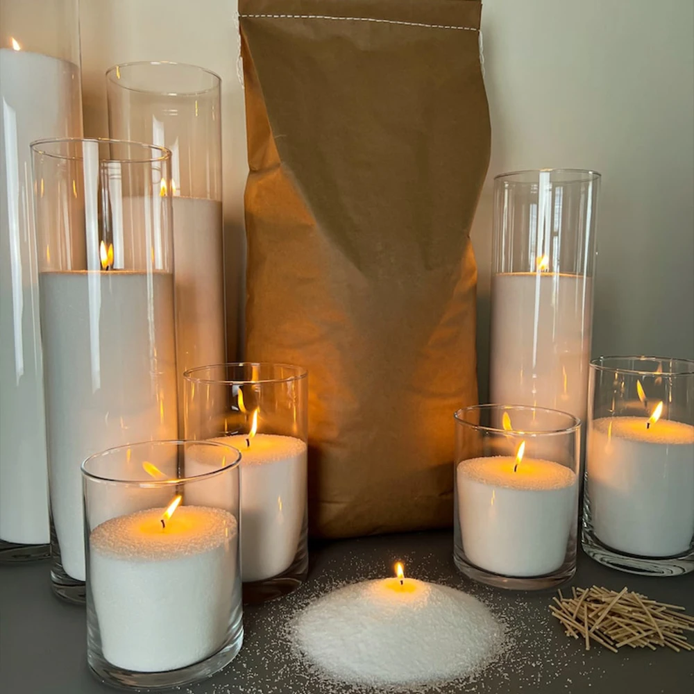 Wholesale Factory DIY Making Natural Wax Wedding Aromatic White Pearl Sand Candle Wax
