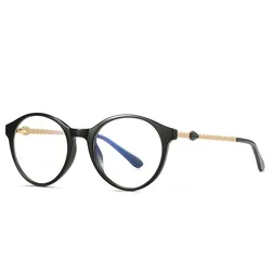 Eyewear Anti Blue Light Cat Eye Oversized Optical Large Metal Frames Glasses